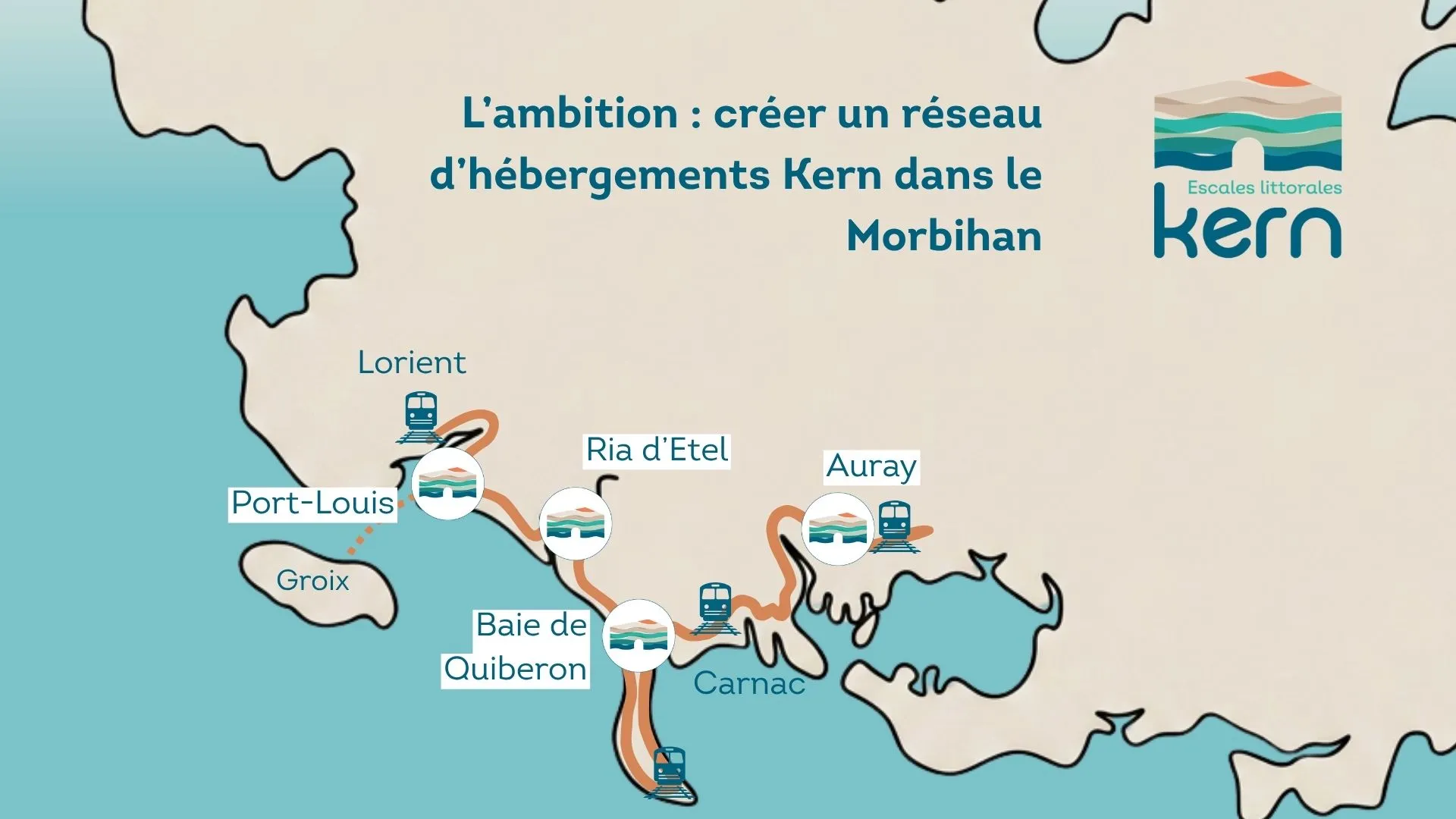 Carte du futur réseau d'escales littorales